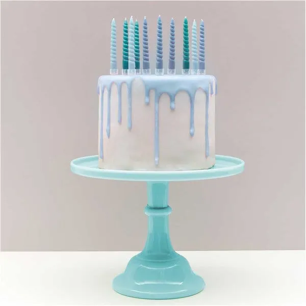 10 Spiral Candles Mix - Smokey Rose 10cm