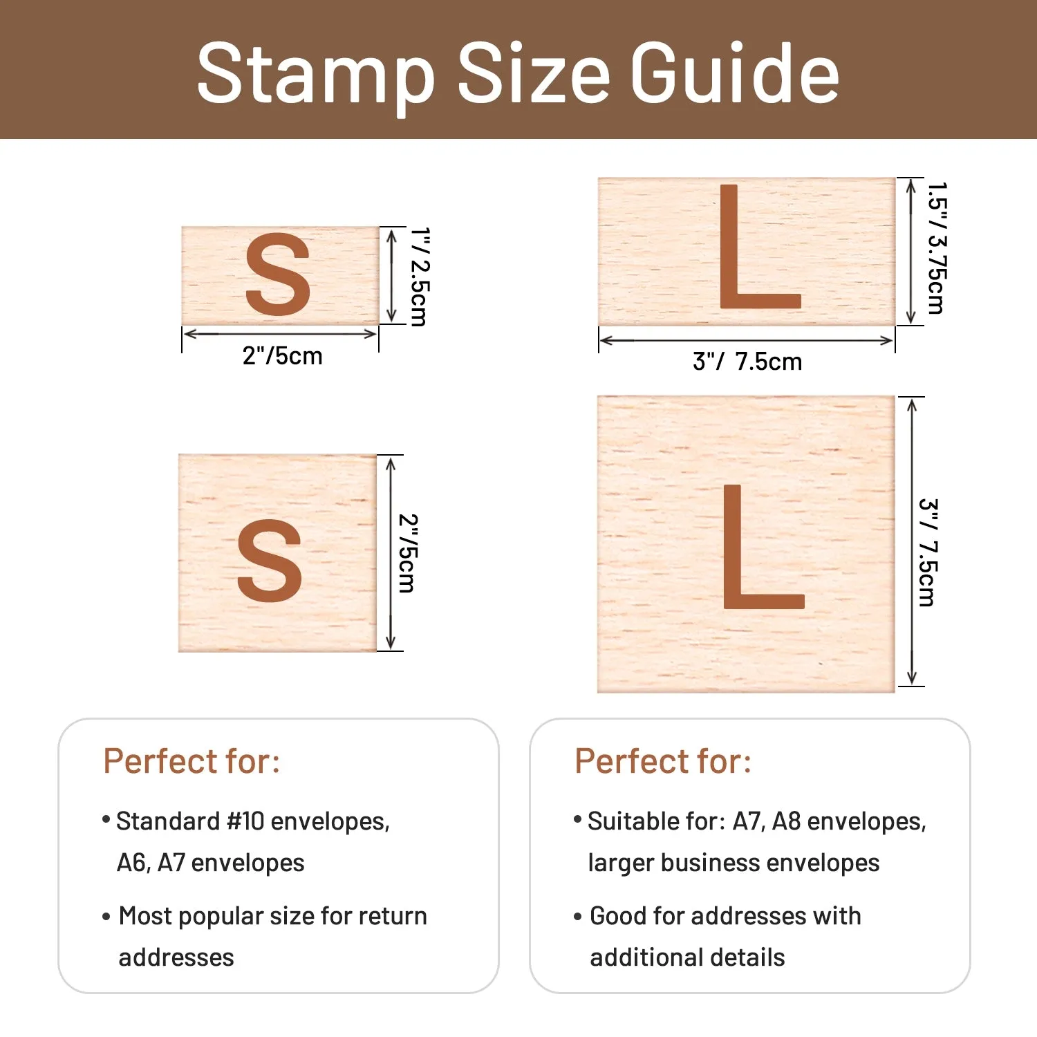 Custom Old Glory Address Wooden Rubber Stamp