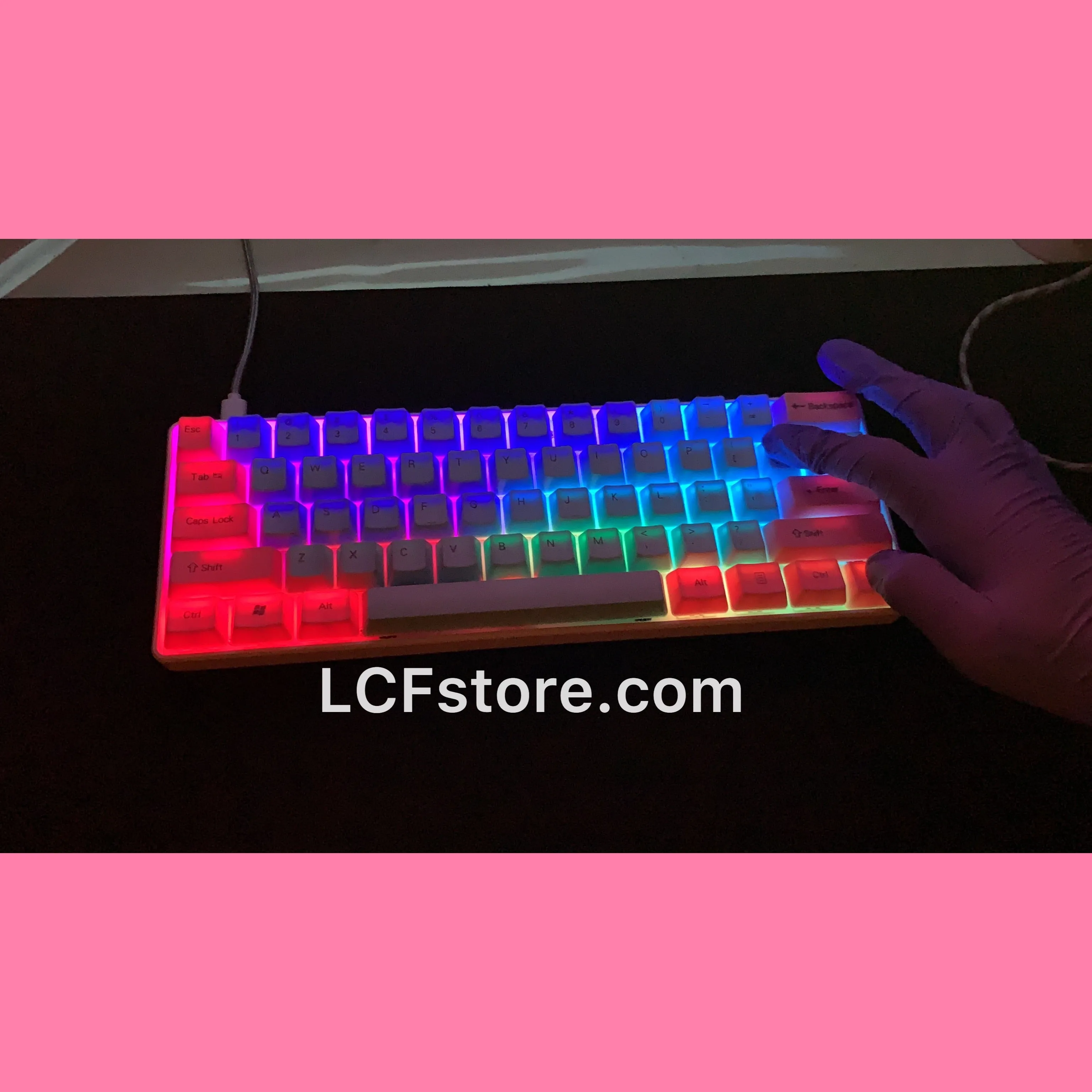 Custom Top Glow RGB Miami Keyboard