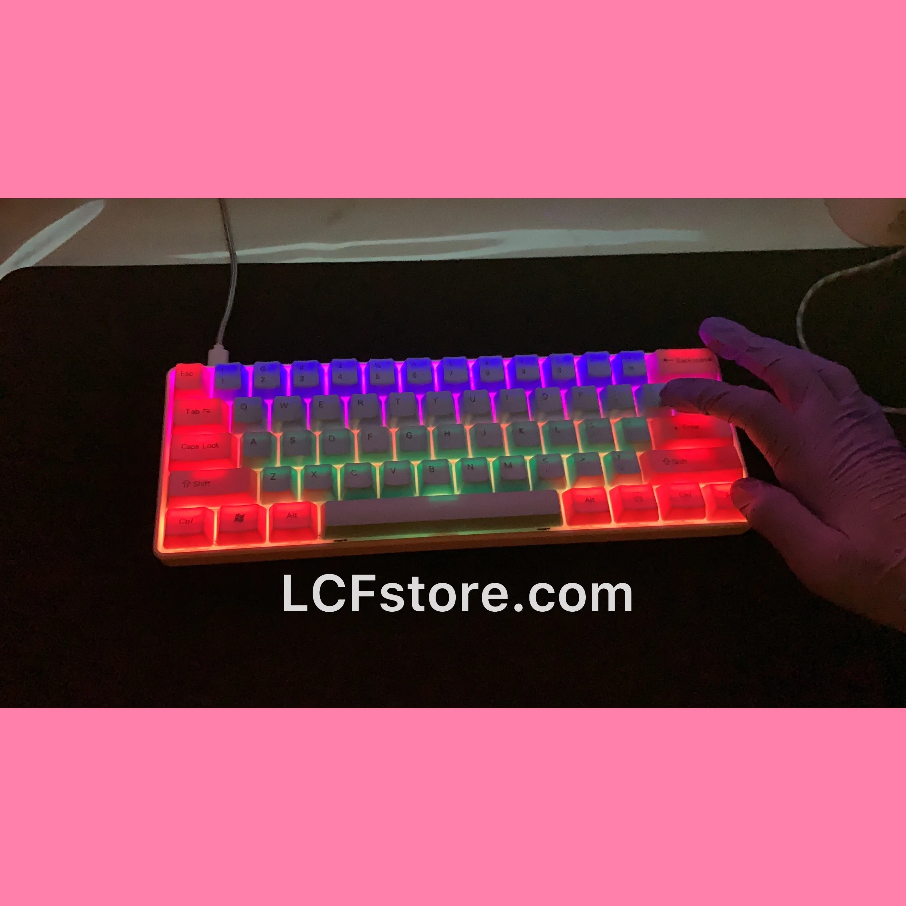 Custom Top Glow RGB Miami Keyboard