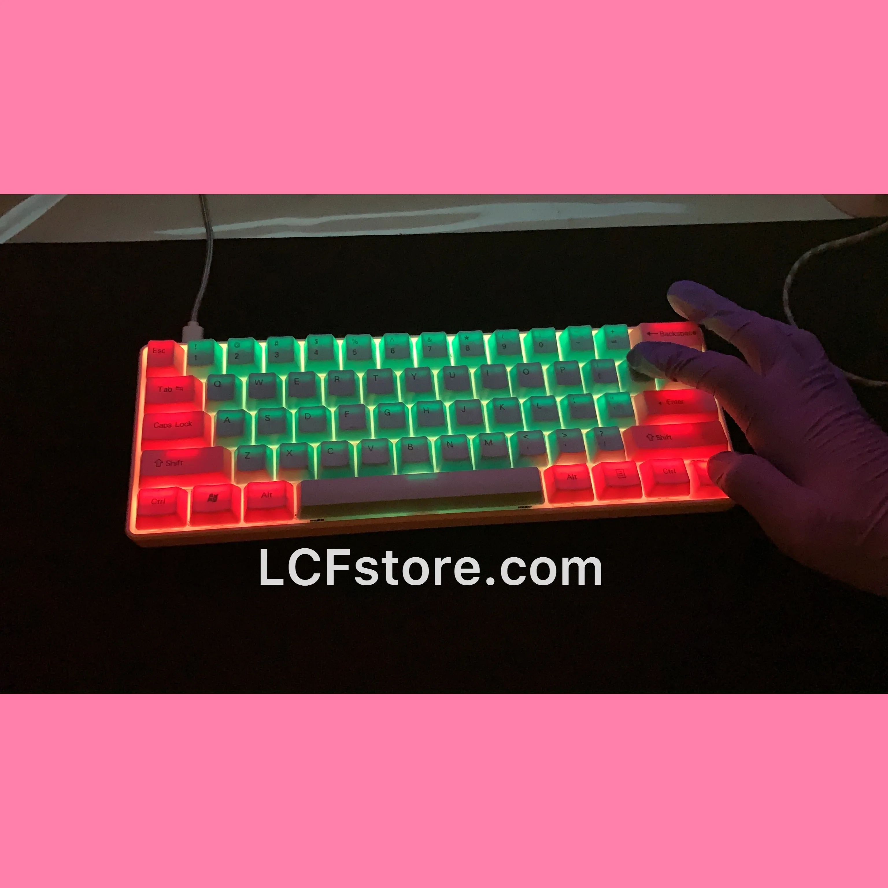 Custom Top Glow RGB Miami Keyboard
