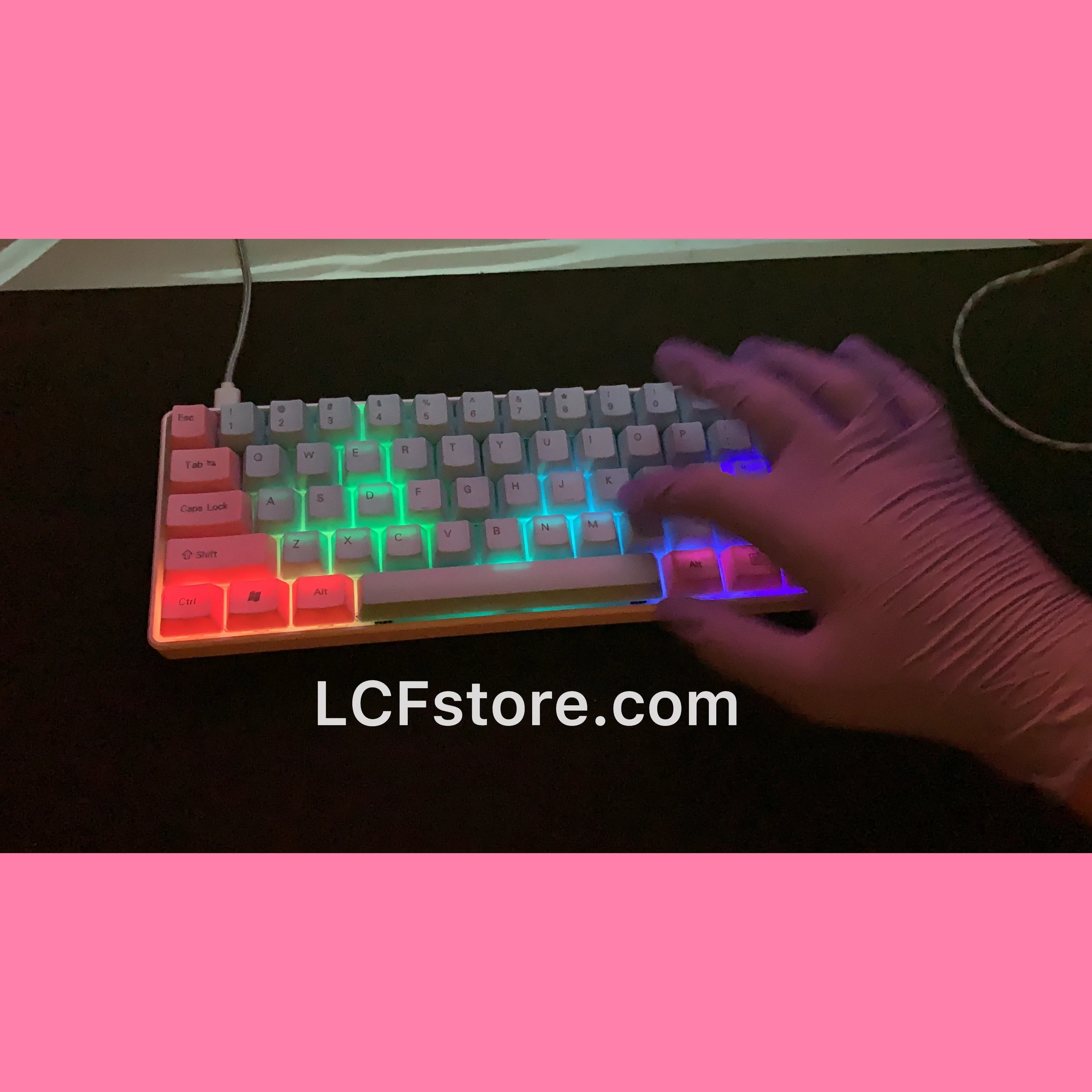 Custom Top Glow RGB Miami Keyboard