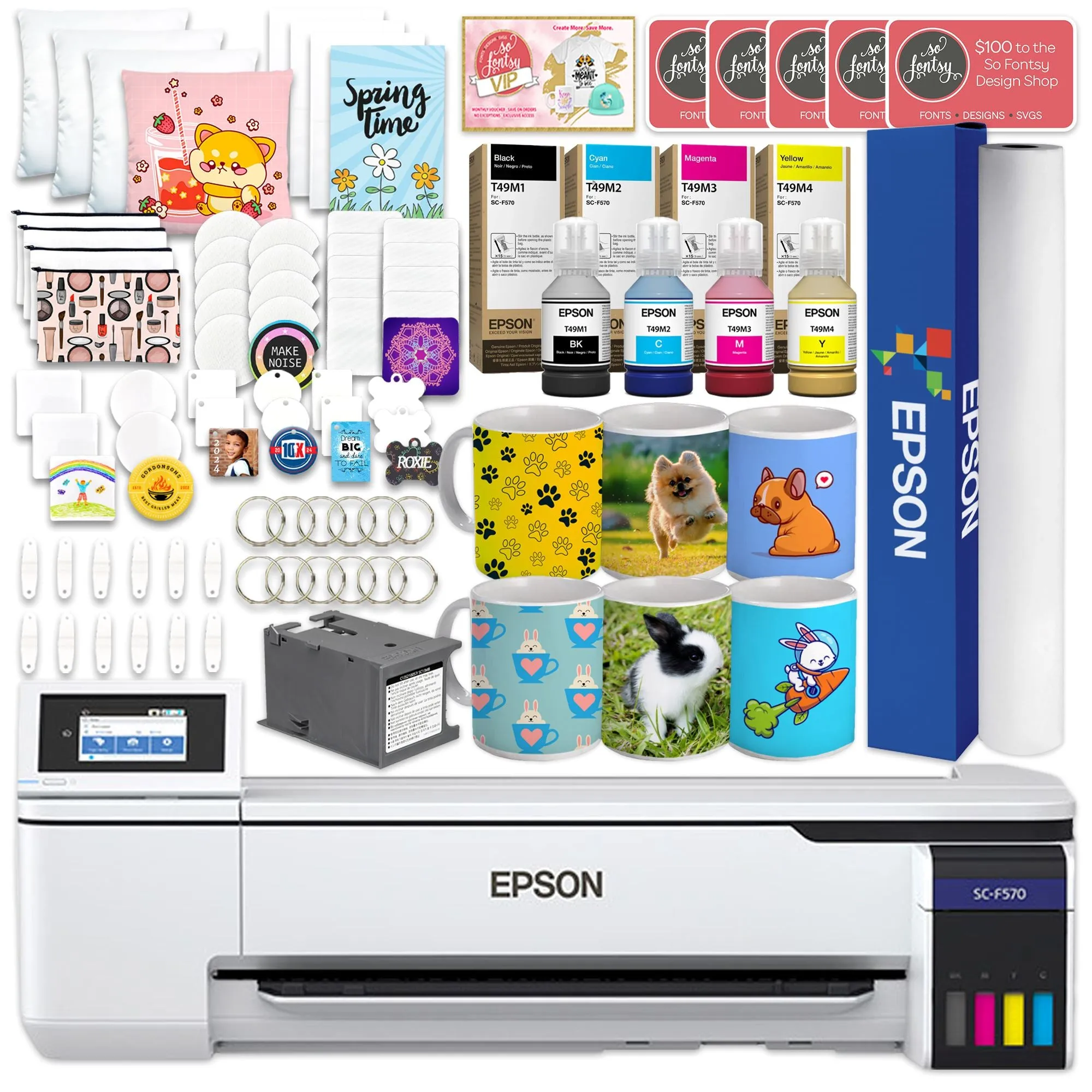 Epson SureColor F570 LITE 24" Dye Sublimation Printer Bundle with CorelDRAW