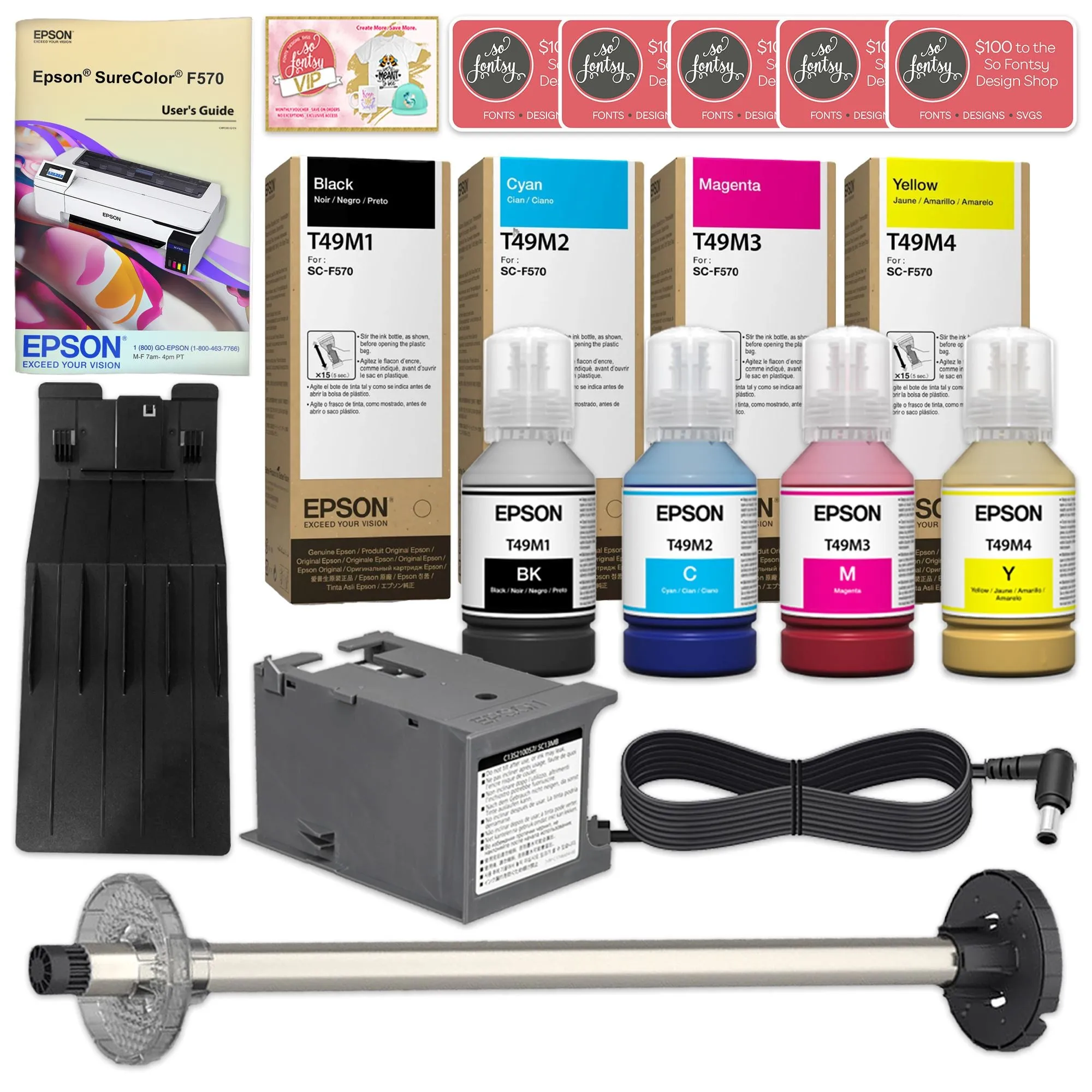 Epson SureColor F570 LITE 24" Dye Sublimation Printer Bundle with CorelDRAW