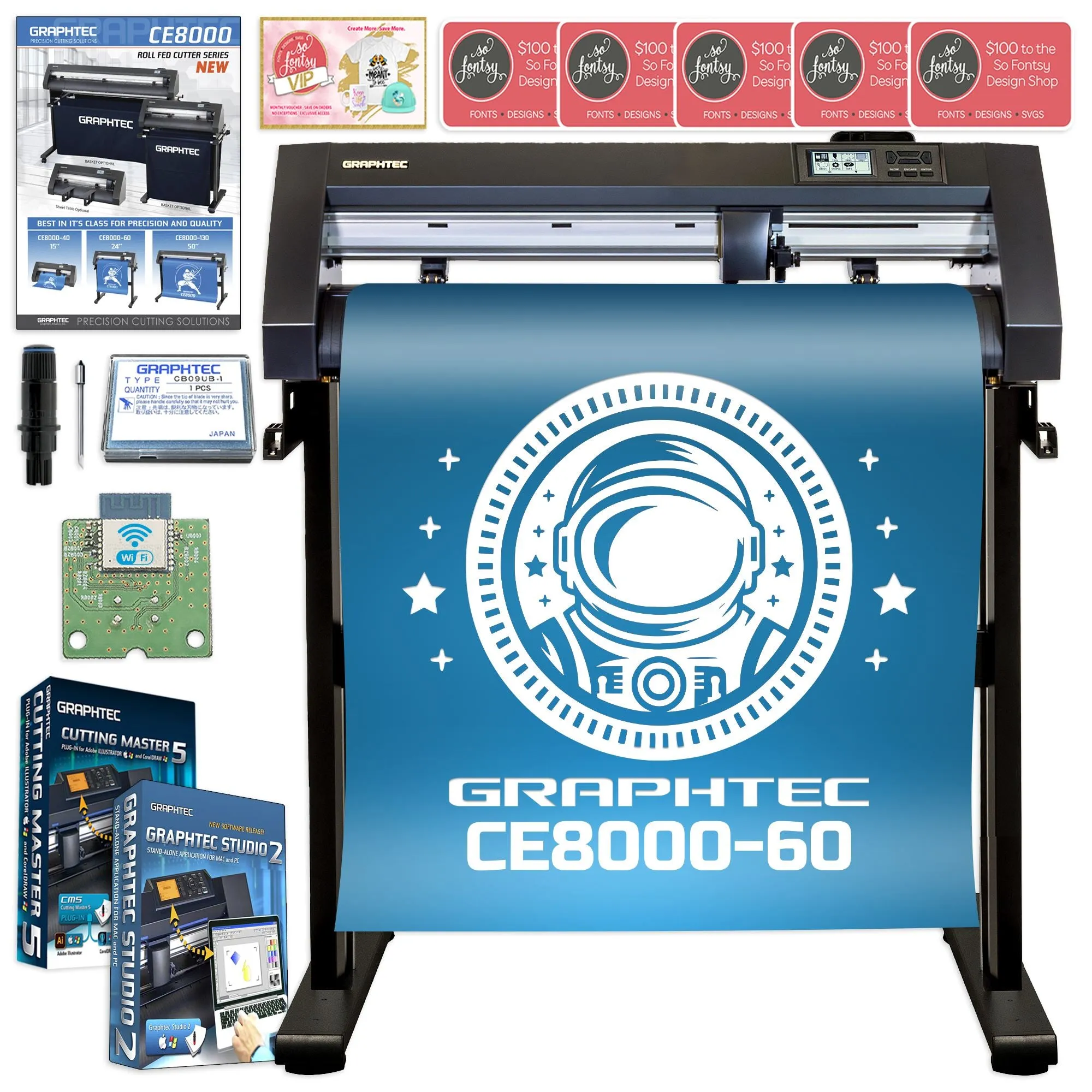 Epson SureColor F570 LITE 24" Sublimation Printer & Graphtec CE8000-60 Cutter