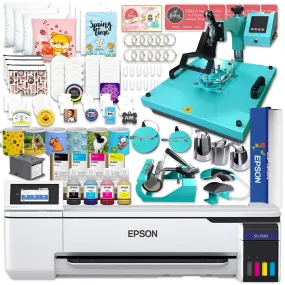 Epson SureColor F570 LITE 24" Sublimation Printer w/ 15" x 15" 8-in-1 Heat Press