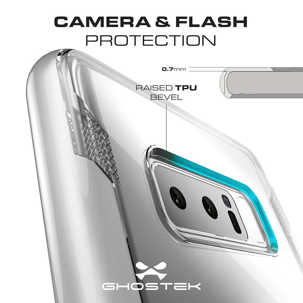 Galaxy Note 8 Case, Ghostek Cloak 3 Galaxy Note 8 Clear Transparent Bumper Case Note8 2017 | RED