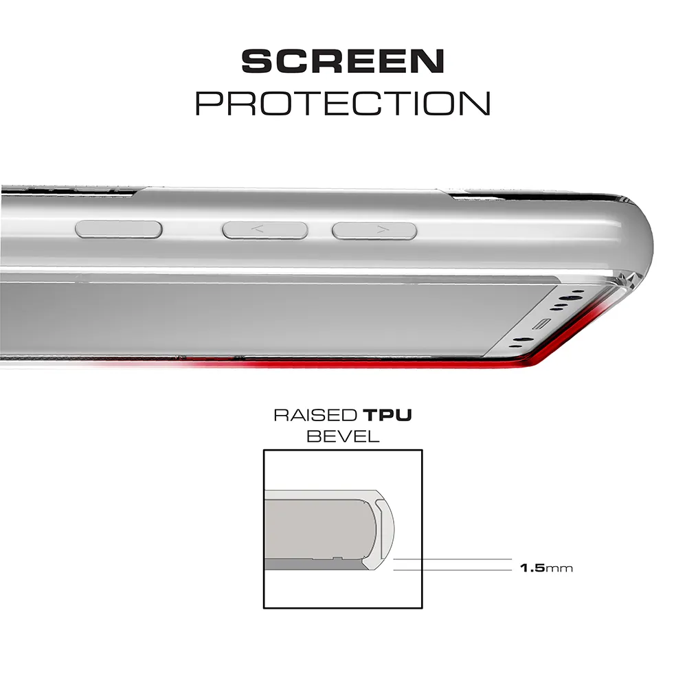 Galaxy Note 8 Case, Ghostek Cloak 3 Galaxy Note 8 Clear Transparent Bumper Case Note8 2017 | RED