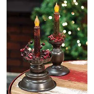 Tin Pedestal Taper Holder