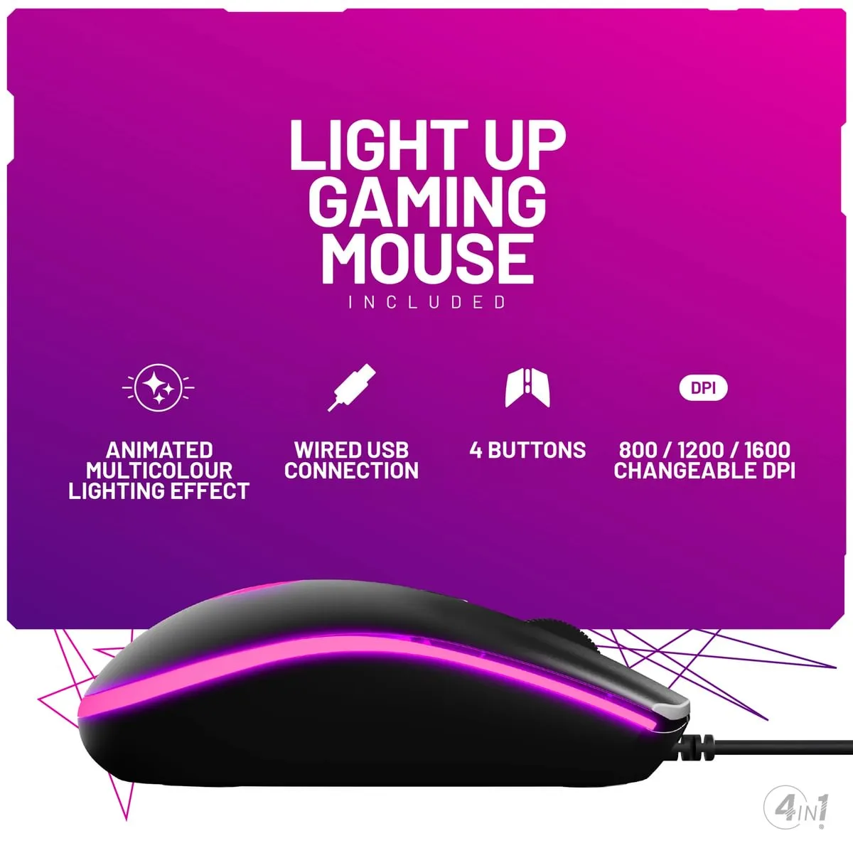 X Rocker 4-in-1 RGB Gaming Bundle - Keyboard, Mouse, Mouse Pad   Headset